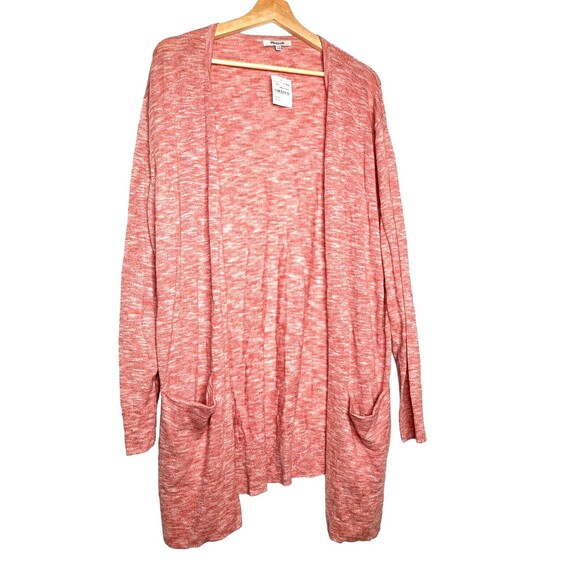 Madewell Summer Ryder Waterfall Cardigan Sweater in Marled Rose Size XXL NWT - Picture 2 of 10
